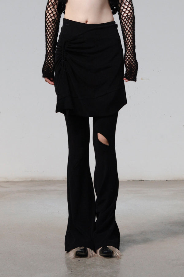 RUI terry flared culottes RAW23WV13 Black